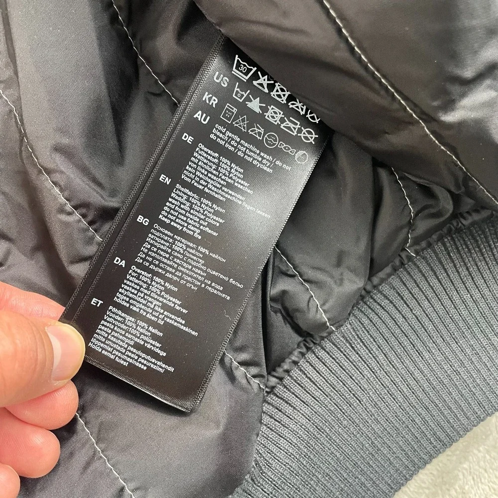Mercedes Benz Drivers Bomber‎ Jacket Men XL Dark Grey Full Zip Logo NWT $395